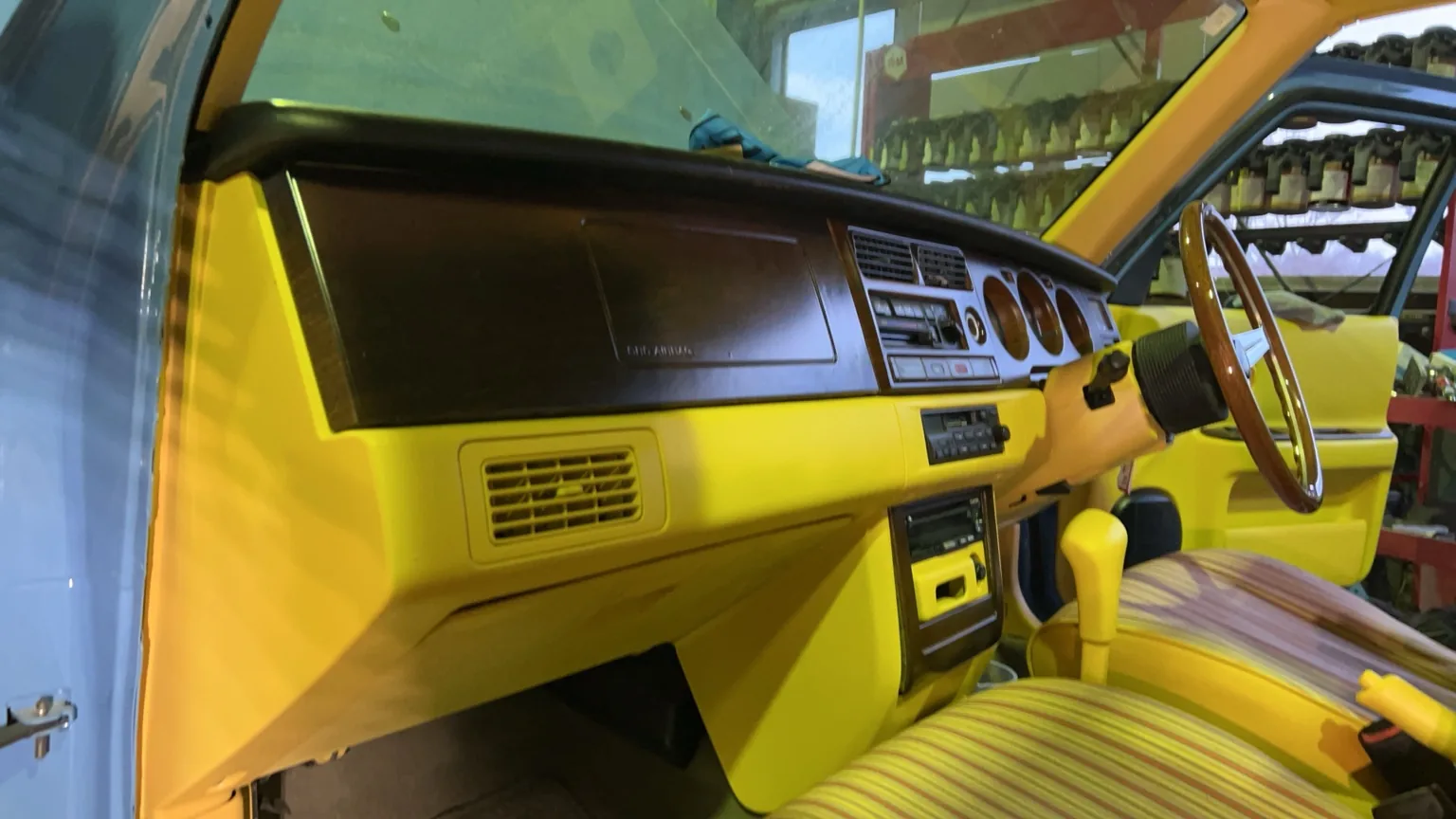 Colorful custom Rasheen interior