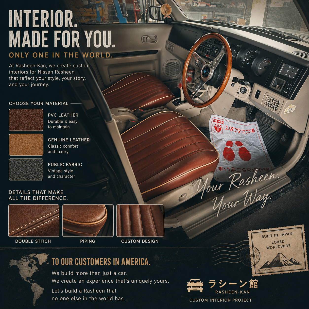 Custom Nissan Rasheen Interiors from Japan: Build a Rasheen That Feels Like Yours