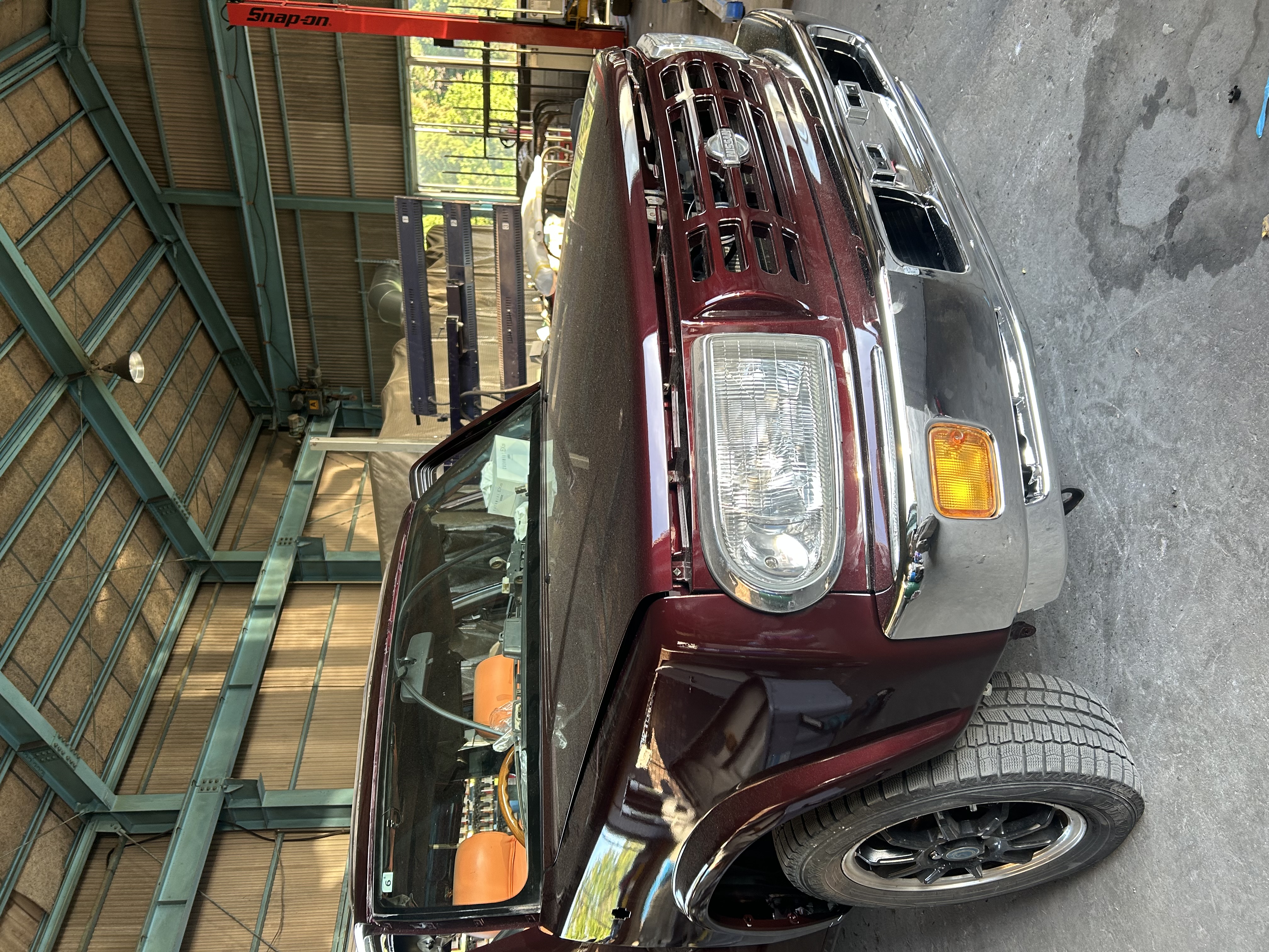 Workshop Preview: A Deep Burgundy Nissan Rasheen with Timeless Retro Style