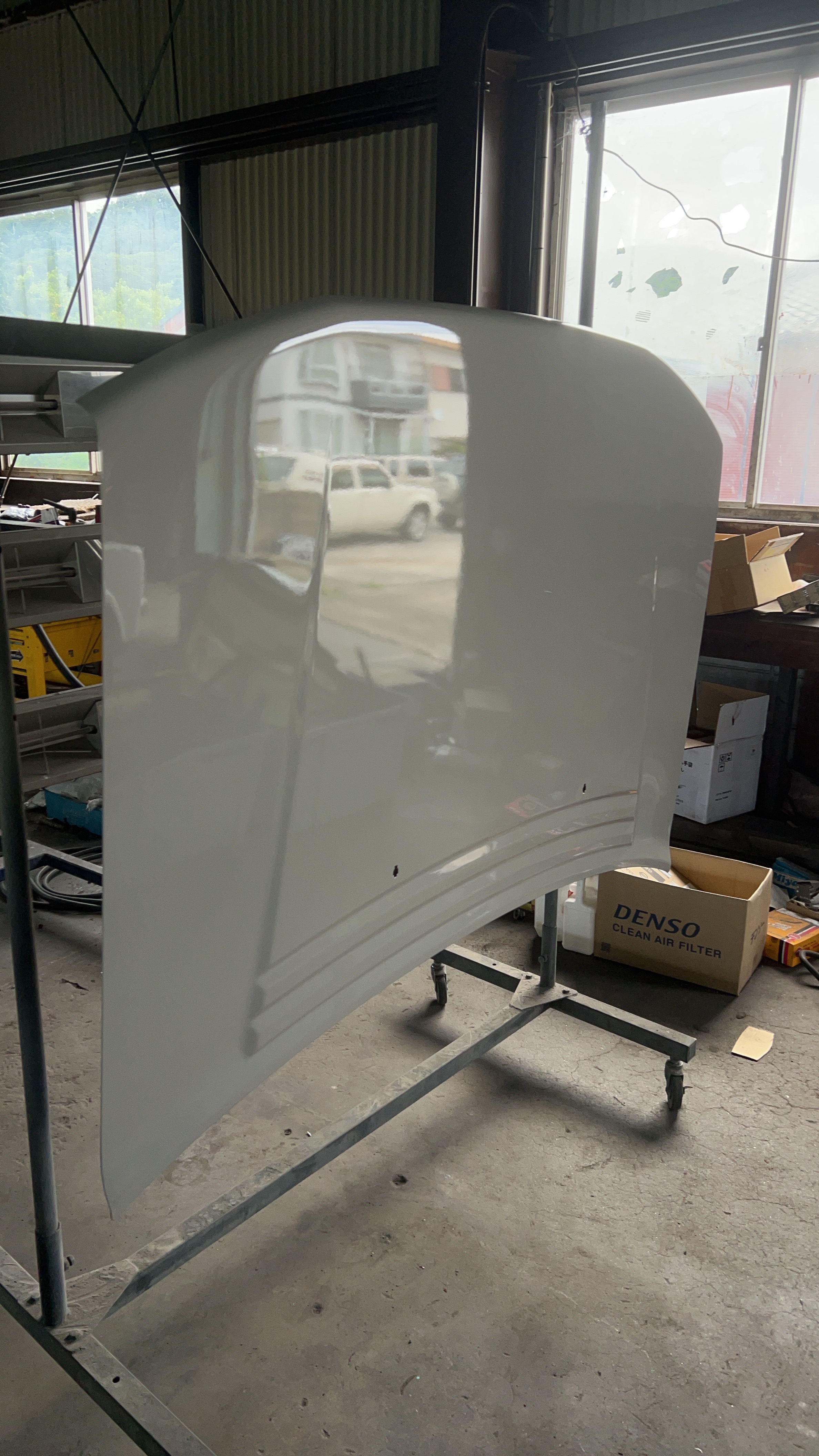 Upper surface of the hood