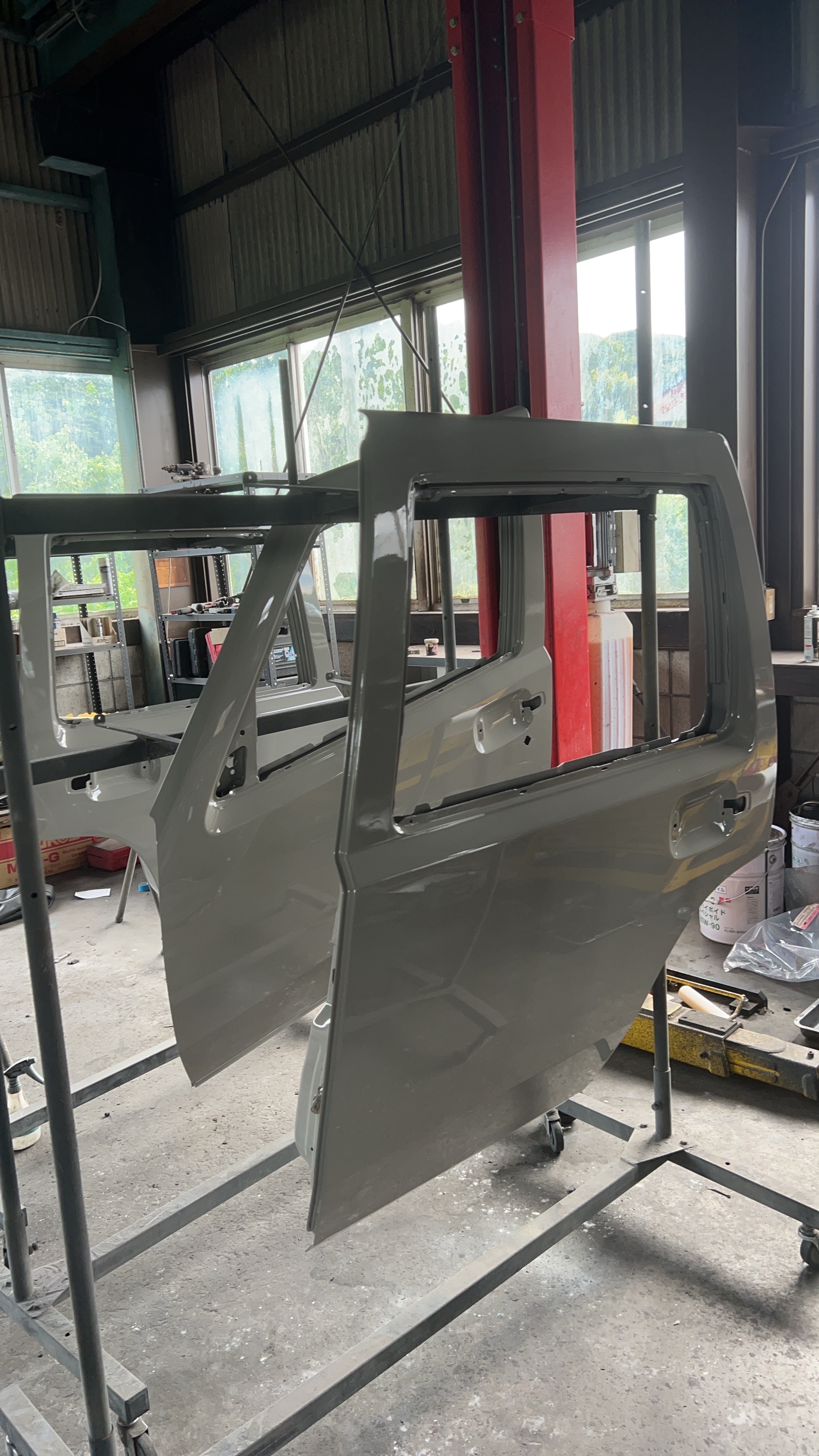 Doors painted in the custom body color