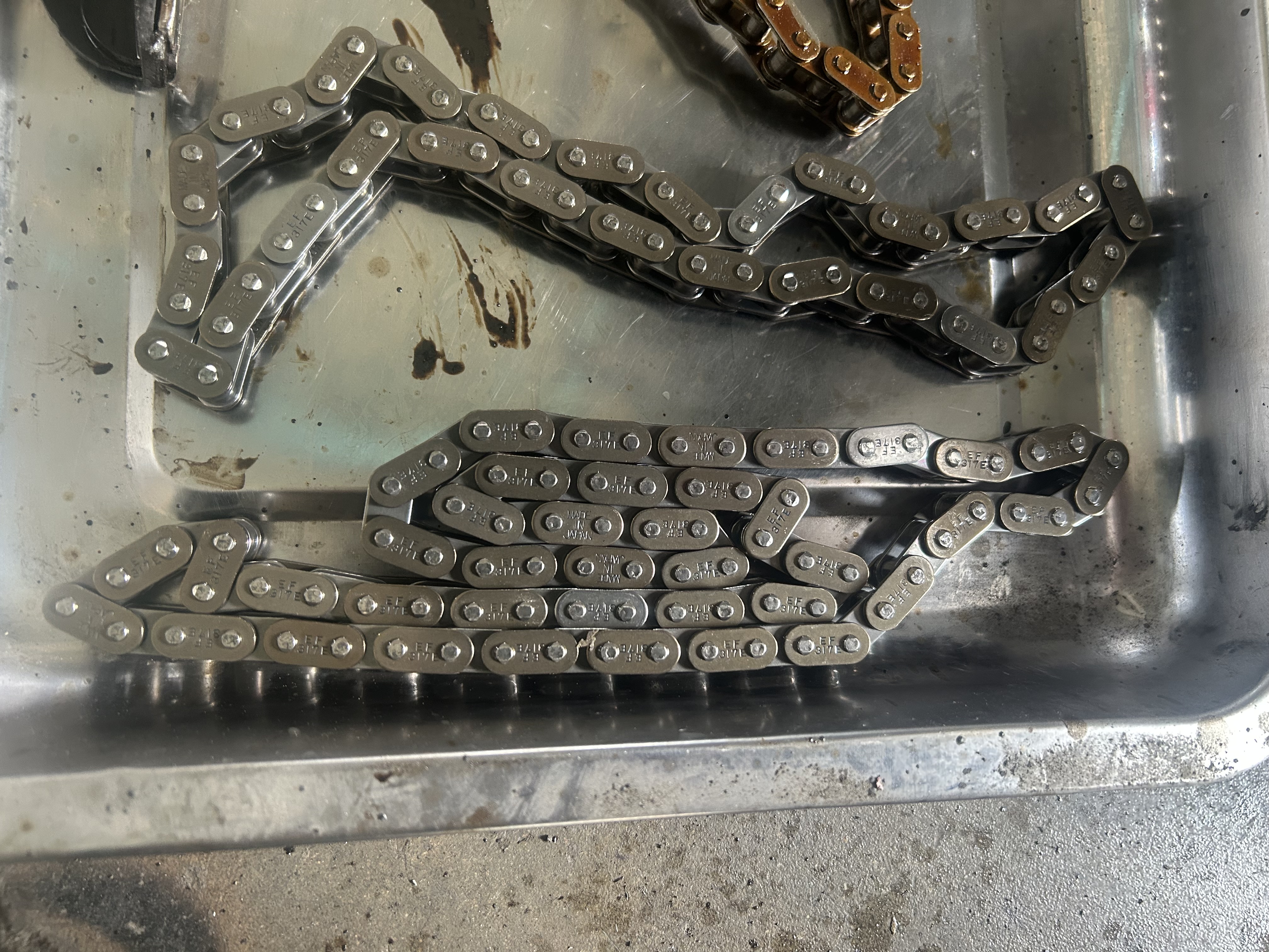 Newly manufactured chains