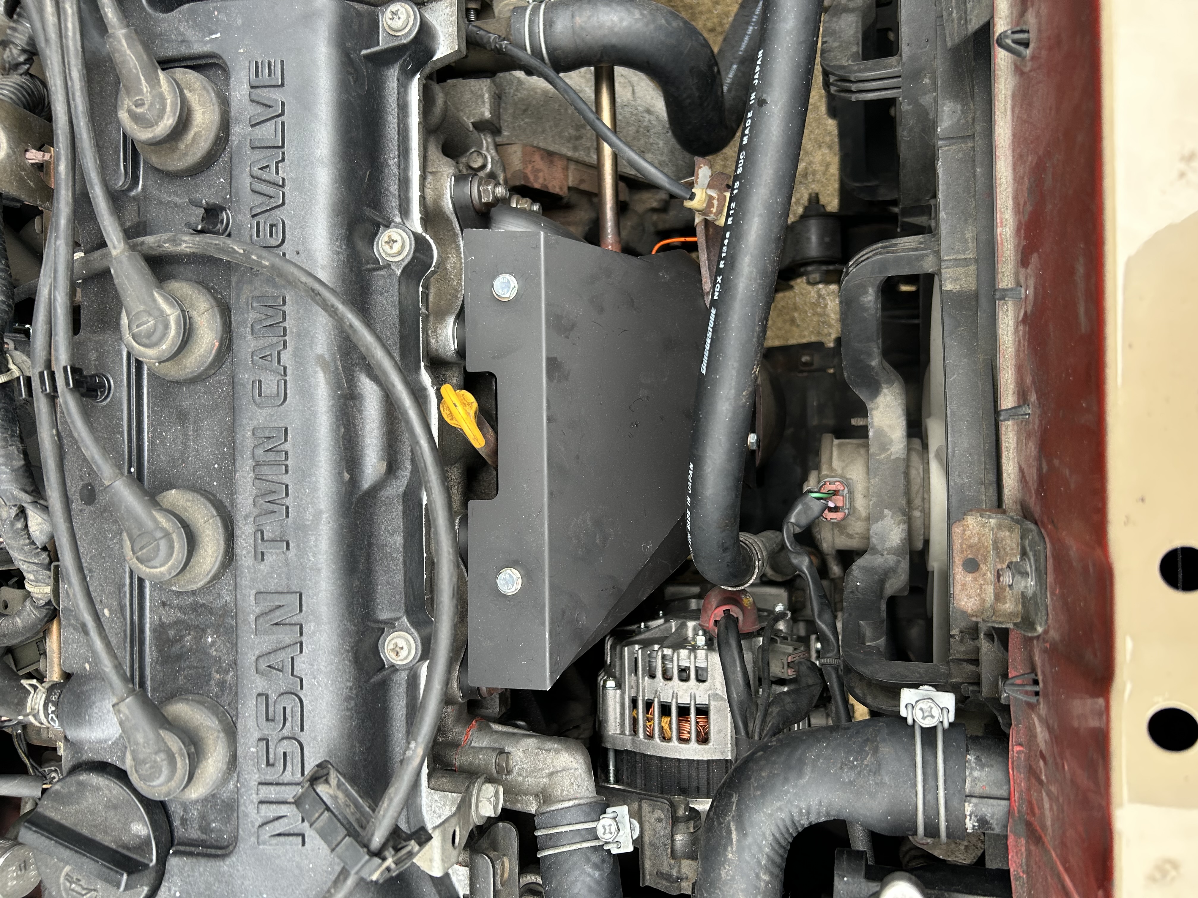 Completed installation with the heat shield fitted