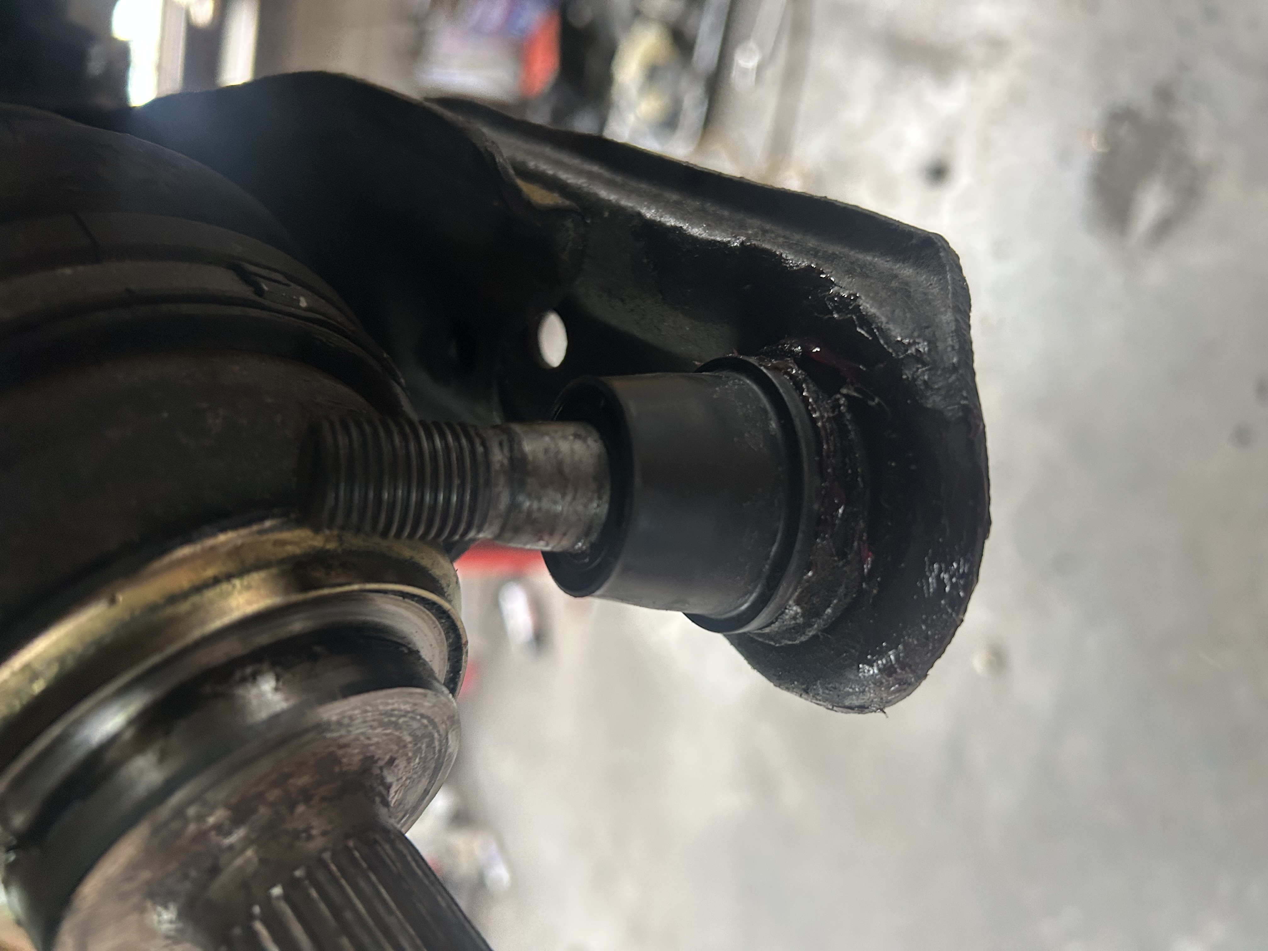 New lower ball joint dust boot installed